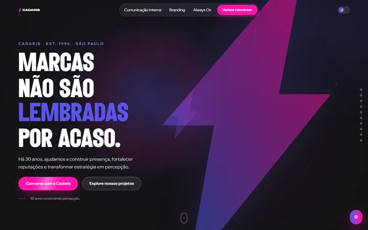Site de Cadaris desenvolvido pela M2Z