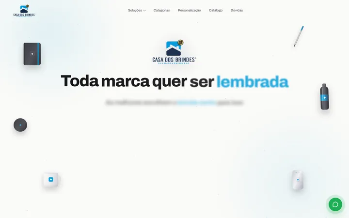 Site de Casa dos Brindes desenvolvido pela M2Z