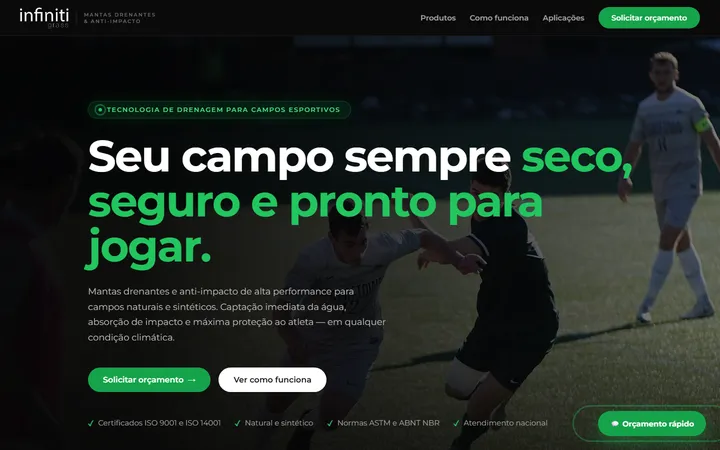 Site de Infiniti Grass desenvolvido pela M2Z