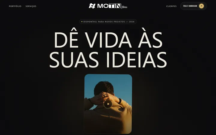 Site de Motin Films desenvolvido pela M2Z