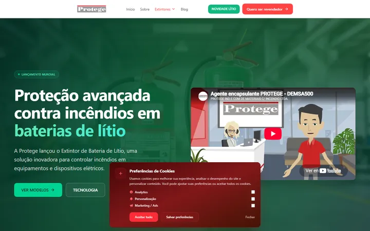 Site de Protege desenvolvido pela M2Z